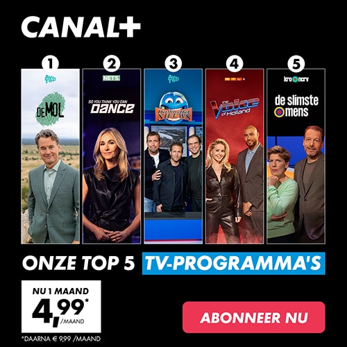 CANAL+ nu € 4.99 per maand 50% korting