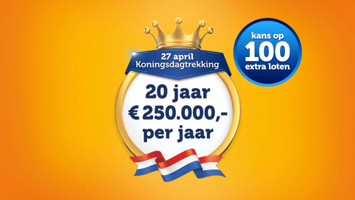 Win de Staatsloterij nu 20 jaar € 250.000 per jaar