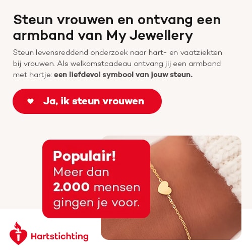 Steun Hartstichting en ontvang Gratis armband t.w.v. € 15,99