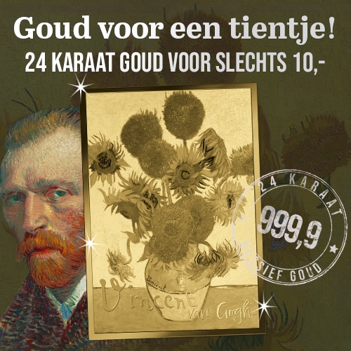 Goudbaar Van Goghs 'Zonnebloemen' in 24 karaat goud