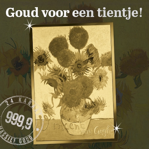 Goudbaar Van Goghs 'Zonnebloemen' in 24 karaat goud