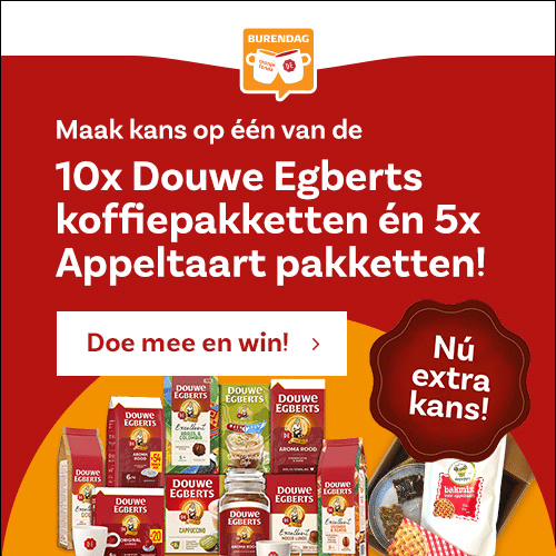 Oranje Fonds met gratis koffie of appeltaartpakket