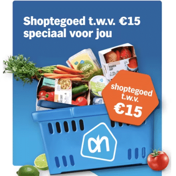 Gratis bezorging AH online + €15 korting