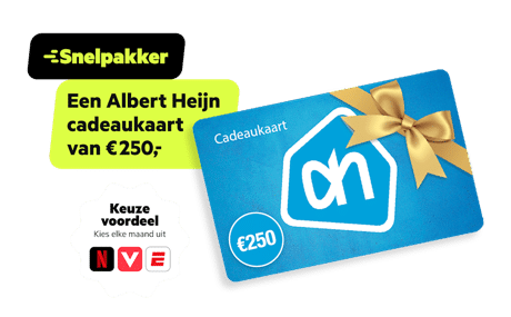 Gratis € 250,- AH boodschappentegoed cadeau.