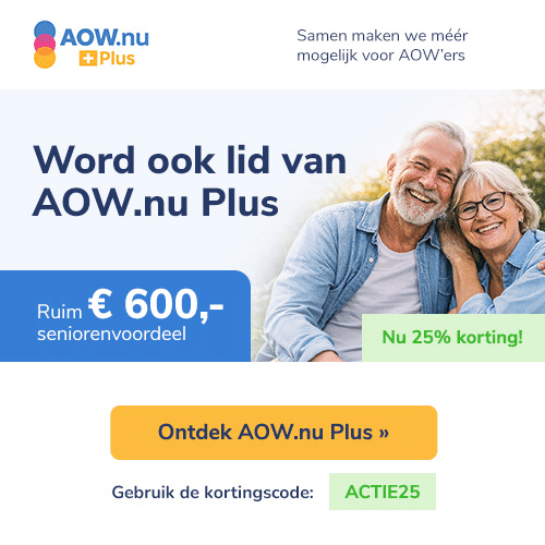 Bespaar jaarlijks € 600 met AOW uitkering