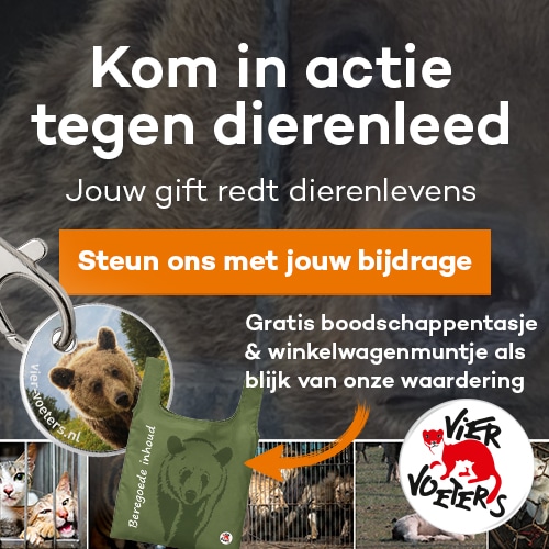 Help dieren in nood | Gratis boodschappentasje en winkelwagenmuntje